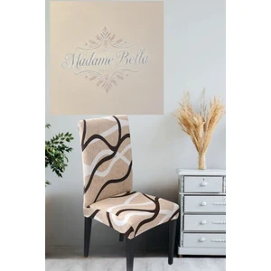 1 Adet Leopar Desen Tüylenmez Kaymaz Esnek Lastikli Lastikli Dijital Sandalye KILIFI,45 x 45 x 60 Ölçü