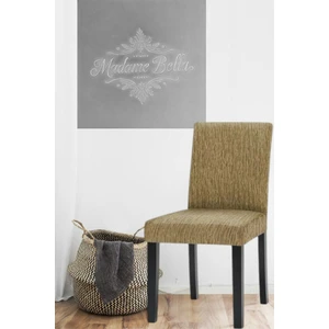 Vizon Çubuk Desen Jakarlı Esnek Yıkanabilir Lastikli 1 Adet 45 x 45 x 60 Boyutunda Sandalye Kılıfı