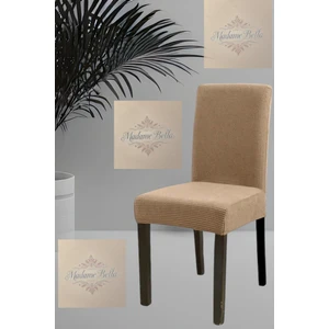 1 Adet Kare Desen Vizon Sandalye Kılıfı, Lastikli Tüylenmez Yıkanabilir 45 x 45 x 60 Ölç Sandalye Örtsü