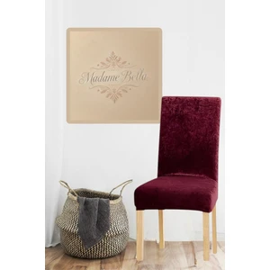 Bordo Ipek Kadife Esnek Lastikli Sandalye Kılıfı Sandalye Örtüsü 1 Adet 45 x 45 x 60 Boyutunda