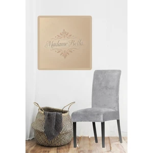 Gri Ipek Kadife Esnek Lastikli Sandalye Kılıfı Sandalye Örtüsü 1 Adet 45 x 45 x 60 Boyutunda