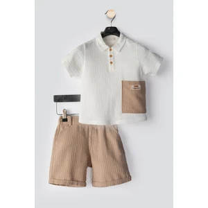 Yeni Düz Keten Erkek Bebek Takım Ikili Erkek Çocuk Takım Erkek Bebek Giyim Erkek Bebek Alt Ust Takım