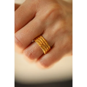 14 Ayar Altın Dört Sıralı Ajda Cimarlı Yüzük