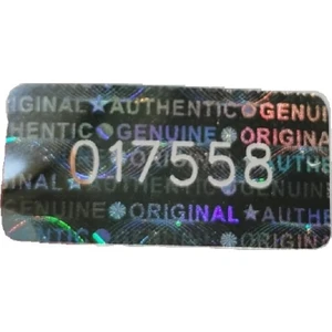YATE10 98 Adet 1x2 cm Gümüş Hologramlı Garanti Etiketi Seri Numaralı