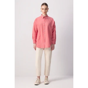 Touche Prive Çizgili Oversize Gömlek