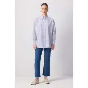 Touche Prive Çizgili Oversize Gömlek