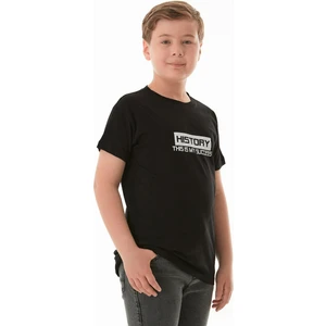 %100 Pamuk History Yazı Baskılı Erkek Çocuk Tişört