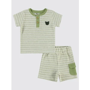 Civil Baby Erkek Bebek Şortlu Takım 6-18 Ay Krem