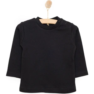 Hellobaby Unisex Tişört Interlok Çıtçıtlı Bisiklet Yaka Uzun Kol