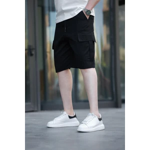 Siyah Kargo Cepli Erkek Şort E6571