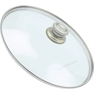 Tencere Sahan Tava Cam Kapağı Kapak 28 cm ve Gri Tutma Tepesi