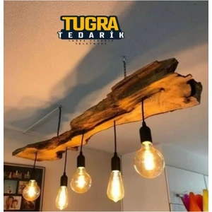 Tuğra Tedarik Modern Ahşap Avize Salon Avize Örümcek Avize