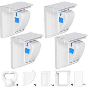 4 Adet Manyetik Dolap Kilidi Anahtarlı Çocuk Emniyet Kilidi Mutfak Dolapları ve Çekmeceler Için (Yurt Dışından)