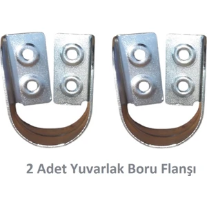 Gardrop Askı Borusu Flanşı 2'li Uzun