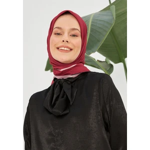 Düz Desenli Bordo  Pamuk Viskon Eşarp