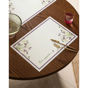 Madame Coco Renard 4'lü Amerikan Servis - Beyaz/mor