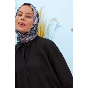 Mozaik Siyah  Pamuk Viskon Eşarp