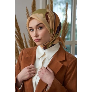 Yaz Işıltısı Koleksiyonu Soft Eşarp Patlıcan Mor Turuncu 1189-15