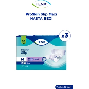 Slip Maxi Bel Bantlı Hasta Bezi, Orta Boy (M), 8 Damla, 24'Lü 3 Paket 72 Adet