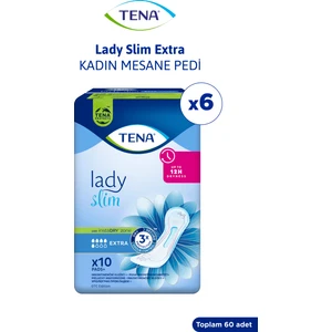 Lady Slim Extra 4 Damla Mesane Pedi 10 Lu 6 Paket / 60 Adet