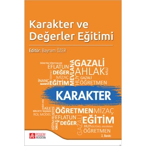 Pegem Akademi Yayıncılık Karakter ve Değerler Eğitimi