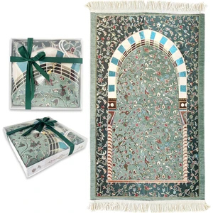 Arabic Mescid-I Nebevi Ravza Şönil Seccade Set