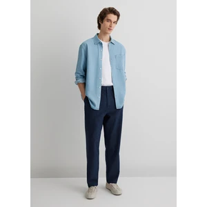 Keten Karışımlı Lacivert Pantolon 0010293-70757