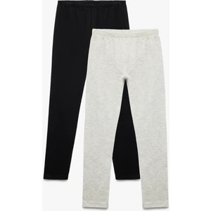 Beli Lastikli 2'li Basic Tayt Seti