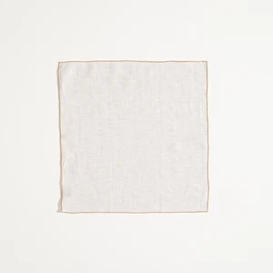 Nilüfer Overloklu Keten %100 Keten Peçete 40x40 Cm Bej