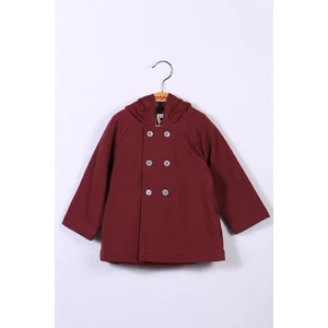 Erkek Çocuk Kapüşonlu Dokuma Bordo Ceket (2-7yaş)