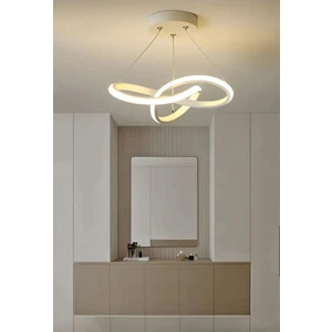 Modern Tasarım White Swan Plafonyer LED Avize Beyaz Gövde Salon Mutfak Hol Oturma Odası Avizesi
