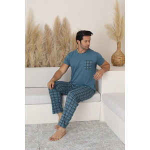 Erkek Ekose Cepli Pijama Takımı