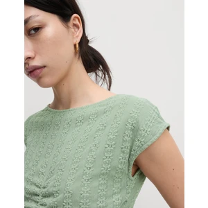 Marks & Spencer Büzgülü File Kumaşlı Geniş Yaka Üst