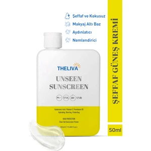 The Liva Nemlendirici Şeffaf Su Bazlı Makyaj Bazı Tüm Ciltler İçin Vücut Yüz Güneş Kremi SPF 50