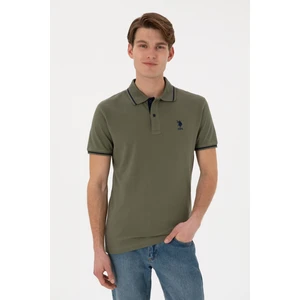 U.s. Polo Assn. Erkek Koyu Haki Tişört Basic 50305980-VR111