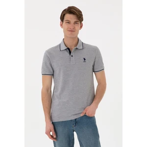 U.s. Polo Assn. Erkek Gri Melanj Tişört Basic 50305980-VR086