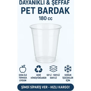 Plastik Pet Bardak Otomat Bardağı 180 cc
