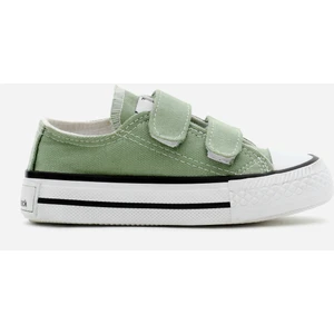 Tonny Black Çocuk  Siyah Kauçuk Taban Keten Cırtlı Spor Ayakkabı