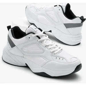 Tonny Black  Beyaz Poli Taban Yüksek Taban Bağcıklı Spor Ayakkabı