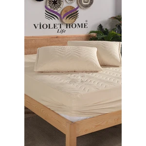 Violet Life Kapitone Fitted Full Kenar Su Sıvı Geçirmez Yatak Koruyucu & Alez Çarşaf