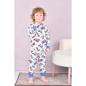 Erkek Çocuk/bebek %100 Pamuk Pijama Takımı 1850-LACIVERT