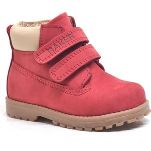 Rakerplus Neson Hakiki Deri Kırmızı Cırtlı Çocuk Bot