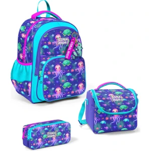 Coral High Kids Lavanta Turkuaz Deniz Temalı 3’lü Okul Çanta Seti SET0114422