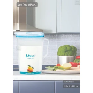 Contalı Sürahi Plastik Hava Almaz Sürahi 2 Litre Bpa Free