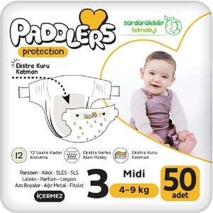 Protection Bebek Bezi 3 Numara Midi 50 Adet (4-9 kg) Jumbo Paket