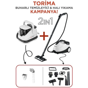 JJB-747 Koltuk ve Halı Yıkama Makinesi + CB-08C Çok Fonksiyonlu Buharlı Temizleyici