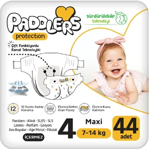 Protection Bebek Bezi 4 Numara Maxi 44 Adet (7-14 kg) Jumbo Paket