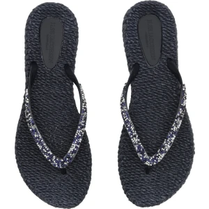 Ilse Jacobsen Dark Indigo CHEERFUL03G - Mavi Taşlı Parmak Arası Terlik