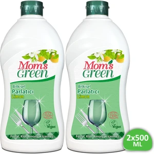 Mom's Green 2'li Set Mom's green Bitkisel Limonlu Bulaşık Makinesi Parlatıcısı (2 x 500 ml)