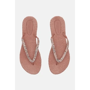 Ilse Jacobsen Misty Rose CHEERFUL03G - Pembe Taşlı Parmak Arası Terlik